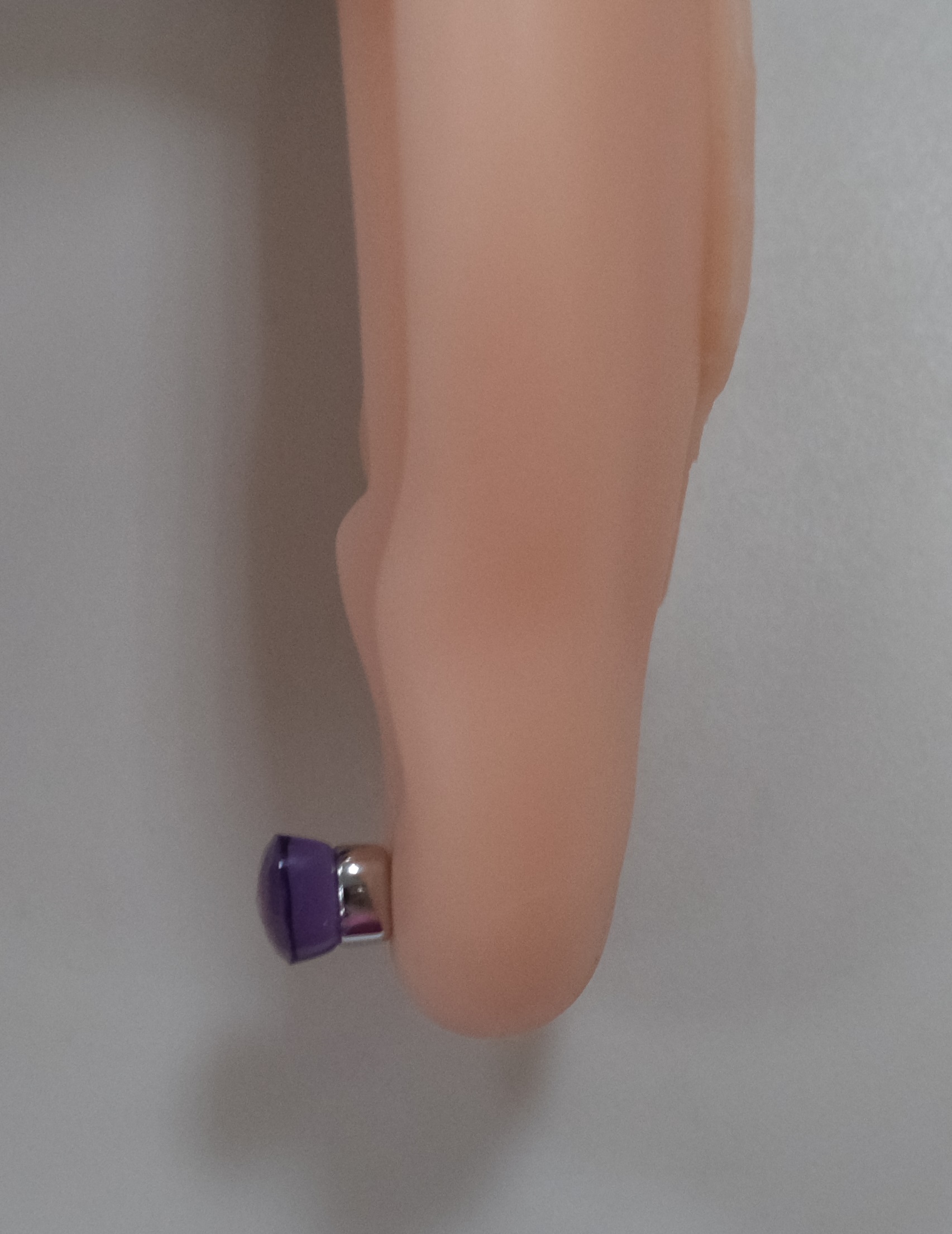 Серебряные серьги-пусеты с аметистами